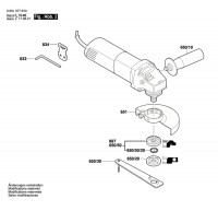 Bosch 0 601 378 7V1 Gws 850 Ce Angle Grinder 230 V / Eu Spare Parts